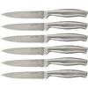 Cecotec Set di 6 coltelli da bistecca professionali con sega Manico e lama forgiati in un unico pezzo di acciaio. Coltelli da bistecca professionali di