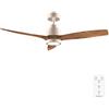 Cecotec - Ventilatori da Soffitto EnergySilence Aero 5295 GoldBlack - 40 W, Diametro 132 cm, Lampada a LED, Telecomando, 6 Velocità, Timer Fino a 8 Ore, 3 Pale, Estate/Inverno