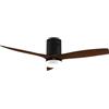 EVVO Ventilatore da soffitto V552 Dark Wood 132 cm (52"), luce LED 3 toni, motore 40 W DC silenzioso, pale bianche, telecomando, modalità inverno/estate, timer