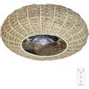 Cecotec Ventilatore da Soffitto con Luce EnergySilence LampAero 650 Natural Wicker. Paralume in Vimini, 20 W, Lampada Inclusa, Telecomando, Timer Fino a 8 Ore, 3 Velocità, 5 Pale, Estate/Inverno
