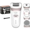Cecotec Epilatore Elettrico Senza Fili SkinCare Depil-Action 6000. 60 Pinzette, 4 Accessori, Luce LED, Testina Zone Sensibili, Autonomia 60 Minuti, Design Ergonomico per Pelle Liscia Duratura