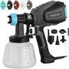 Cecotec Pistola Vernice TotalPaint 750 con 700W Potenza, Include 5 Ugelli, Capacità 1200ml, Flusso Massimo 1000ml/min, Ventaglio per Lavorare su Grandi Superfici
