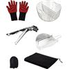 Cecotec Attrezzi per Barbecue Acciaio Inox, Set Utensili Barbecue DragonPack 6000 L, Pinze a Presa Forte, Copertura Protettiva, Raccoglicenere e Cestello per Carbonella per Cottura Ottimale