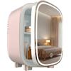 Cecotec Frigorifero Cosmetici 4L CoolingBeauty 4000 Mirror Rose.Con Specchio, Luce LED 3 Intensita, Raffreddamento fino 5°C, Maniglia Superiore, Basso Rumore, Ripiano Interno, Cosmetici Sempre Freschi