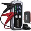 VoltSurge Booster Avviamento Auto, Avviatore di emergenza, 6000A Avviatore Emergenza per Auto Fino a 8.0L Benzina o 6.0L Diesel, 12V Jump Starter, Uscita USB Rapida, Torcia a LED (6000A)