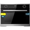Cecotec Forno Integrabile 60 cm Bolero Hexa M224500 Edge A. 2600 W, 53 L Capacità, 7 Funzioni, Modalità Grill, Fan Assisted Grill, Convezione, Defrost, Steam Base X2, EasyClean