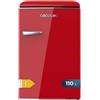 Cecotec Mini Frigorifero retrò da 110 L CoolMarket TT Origin 110, classe E, ICEBOX, LED per interni, maniglia cromata, vassoi in vetro, apribottiglie, rosso