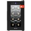 EVVO Enoteca 8 Bottiglie, Portabottiglie Verticale, Display Temperatura Interna, Tecnologia di Enferamento Termoelettrico, Temperatura Regolabile 8-18°C, Molto Silenzioso 35 dB, Schermo Touch Modello: