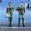 2x Piloti in scala 1:24, miniature dipinte, decorazioni per micro paesaggi,