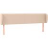 vidaXL Testiera con orecchie cappuccino-marrone 203x23x78/88 cm in Pelle finta