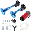 ePathChina® - Set di clacson ad aria super forte, a doppia tromba, con compressore, per moto, auto, barca, camion, 12 V, 178 dB