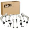 kW&HP KIT BRACCI BRACCETTI TRAPEZI OSCILLANTI COMPLETI PER ASSALE ANTERIORE, COMPATIBILE CON AUDI A4/A5/Q5 (12 PEZZI) DAL 2007>2017