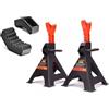 Verda SN2430/29 - 2 cavalletti di sostegno 3T, 295 - 425 mm, 2 cuscinetti in gomma, per officina, professionale, cambio pneumatici, cric