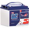 Timeusb Batteria LiFePO4 12V 50Ah,640Wh Litio per Camper e Pannelli Solari