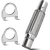 lrgnixs Tubo di scarico flessibile, tubo di scappamento flessibile, tubo corrugato in acciaio inox