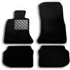 MTC Automotive Tappetini per BMW Serie 5 F10 (Berlina) / F11 (Touring) dal 2010-2014 Su misura, antiscivolo, battitacco in gomma rinforzata, velcro di fissaggio