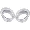 Glewi Coppia di cornici cromate per fendinebbia per MINI Cooper Base 2005-2008, ricambio diretto per paraurti anteriore OE 51117127941 51117127942