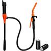VEGOATY 2.4 GPM Pompa di trasferimento del liquido a batteria: pompa tanica rimovibile a gas elettrico, pompa di trasferimento elettrica per acqua, olio leggero e diesel in garage e giardino