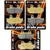 SYUU S SYUU moto pastiglie freno anteriore e posteriore in fibra di rame compatibili con GL 1500 Goldwing (1988-2000) A Aspencade I Interstate SE L FA124F FA069R