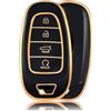 OFFCURVE Cover Chiave Auto Guscio Chiave, Custodia Chiavi Copri Chiave Telecomando Adatto per Hyundai Tucson NX4 Ioniq Nexo Sante Fe Cruz TM Sonata DN8 Hybrid Staria Azera Palisade Grandeur I10