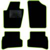 QUEMAR Tappetini Auto per Seat Ibiza IV 6J, Bordo V.Acido, 0 Ricami | 2008-2017 / Kit Tappeti Moquette e Gomma su Misura / Set 2 Anteriori + 2 Posteriori / Ricami e Colori Personalizzati