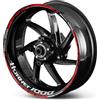 Generico Adesivi cerchi interni compatibili con honda hornet 1000 17 pollici (rosso)