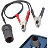 Generic Clip a coccodrillo per batteria, adattatore da presa automobilistica 30a a presa accendisigari da 12 V/24 V, cavo di prolunga per presa accendisigari con adattatore di sicurezza, spina accendisigari