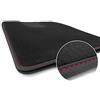 kh Teile Tappetini per camion Scania R S cabina, con cuciture decorative rosse, 2 velour nero