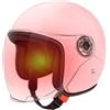 Samuliy Casco Motocicletta Leggero | Casco Aperto per Adulti,Equipaggiamento Protettivo Traspirante con Visiera per Uomini e Donne - Per Pendolarismo Avventura all'Aperto Scooter e Sportbike
