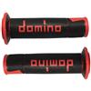 Dominó Manopole in gomma per manubrio moto da strada, sportbike, naked, tourer, sportbike, moto2, moto3, premoto3, moto4, moto5 (rosso)