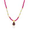 LUXURY MILANO Collana spinello fucsia e acquamarina in argento dorato