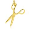 LUXURY MILANO Pendente forbici piccole in argento 925 dorato