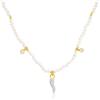 LUXURY MILANO Collana madreperla e zirconi in argento dorato luxury milano