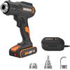 WORX WX015 Pistola termica a batteria 20 V, 20-600 °C regolabili a intervalli di 10 °C, display LCD, memoria e riscaldamento rapido, batteria 2 Ah e caricabatterie inclusi