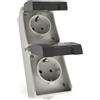 EMOS - Presa a doppio contatto di protezione con coperchio ribaltabile - Montaggio a parete verticale - Adatto per ambienti umidi ed esterni, 250 V ~/16 A max., Classe di protezione IP44/IP54 - Schuko