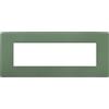 VIMAR 14657U.17 PLANA UP Placca naturalmente integrabile con Plana, 7 moduli, tecnopolimero, salvia matt