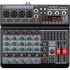 BOMGE Mixer audio DJ professionale a 6 canali 06A, mixer audio controller DJ con 99 effetti DSP, equalizzatore a 7 bande indipendente 48 V Bluetooth interfaccia registrazione USB per registrazione in