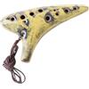 UTHCLO Ocarina in Ceramica 12 Fori Tonalità C Contralto Strumento Portatile per Principianti e Appassionati di Folk
