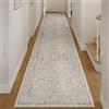 HUGEAR Tappeto Corridoio 80x300cm Grigio Lungo | Lavabile in Lavatrice,Pelo Corto,Antiscivolo,Cucina,Camera da Letto,Scendiletto,Cameretta,Ufficio,Vintage