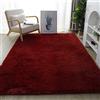 Generic Tappeto moderno peloso rosso, per soggiorno e camera da letto, morbido e soffice, per bambini, ragazze e ragazzi, in pelliccia lunga, per interni, dormitorio, cameretta dei bambini, confortevole,
