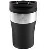 Tassicup Tazza termica da viaggio, 250 ml, tazza da viaggio, in acciaio inox, per caffè, tè, caffè, caffè, tè, bevande, coperchio a prova di perdite, con chiusura a clip, colore nero
