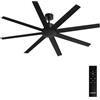 CREATE / WIND INDUSTRIAL XL/Ventilatore da soffitto nero con telecomando / 40W, Silenzioso, Ø165 cm, 6 velocità, programmabile, funzione estate-inverno
