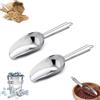 sinzau Paletta Per Ghiaccio, 2 Pezzi Sweet Scoops, Pinze per Ghiaccio, Paletta Inox non Magnetica per Bar, Cucina, Buffet e Party, Argento
