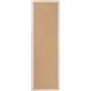 carpetfine Tappeto Sisal Passatoia colore naturale 60x180 cm tessuto a mano con bordo in cotone crema | Tappeto antiscivolo Uni in tessuto piatto di fibre naturali per soggiorno e camera da letto