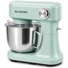 BLUNORD Impastatrice Planetaria 5 Litri 1500W, Planetaria da Cucina con 12 Velocità, Ciotola in Acciaio Inox con Manico, 3 Accessori per Pane Pizza Dolci, Coperchio Paraschizzi, Green