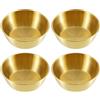 duoyif Ciotole Per Salsa 12cm 4 pezzi Golden, Ciotoline da Snack In Acciaio Inox, Mini Ciotoline Di Servizio, Piccola Ciotola Rotonda Per Salse Snack Aperitivi Dessert Sushi Spezie (oro, 12x4cm)