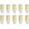 WULUN G9 10W lampadina LED, bianco freddo, 6000K, equivalente 100W alogeno, 93Pz LED, 1000 LM, angolo di fascio a 360°, super luminoso, CA 220V-240V, senza sfarfallio non dimmerabile, confezione 10
