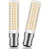 BROLSKUN Lampadina a LED B15D, dimmerabile, 230 V, 10 W, sostituisce per lampadina Osram Halolux Ceram, 100 W, 70 W, 100 W, luce bianca calda, 3000 K, 950 lm, doppio contatto, a baionetta super luminosa, 2