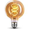 KANQIAO Lampadine E27 Vintage 4W Dimmerabile Edison Retro G80 - Ambra, 1 pezzi | Lampadine LED E27 luce calda 2200K filamento LED Retro Decorativo per la nostalgia e l'illuminazione retrò in casa Café Bar