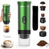 VHV Caffettiera Portatile 3 in 1, Caffettiera Ricaricabile Portatile da Viaggio, Macchina da Caffè Espresso 12V per Capsule, Caffè Macinato, per Camping, Ufficio, Viaggio, Casa, Auto (Verde)